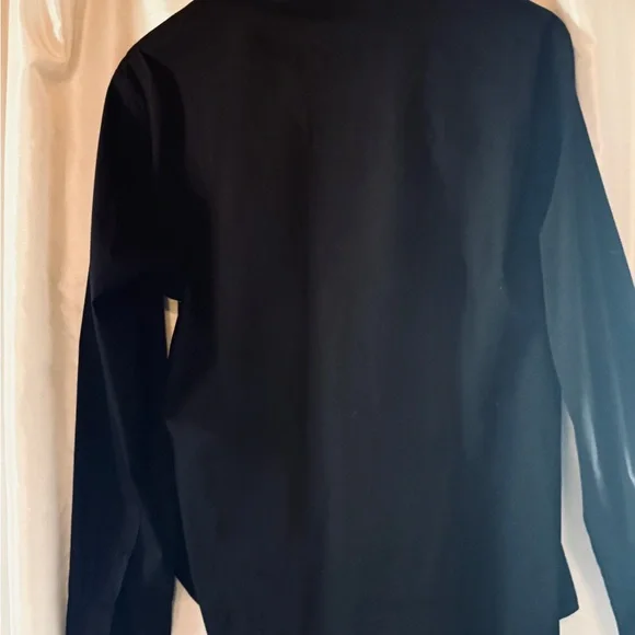 Modern Classic H&M Black N-Neck Stretch Button Down Career Shirt XXL (2X, XXL) - Picture 9 of 11